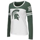 Women's Campus Heritage Michigan State Spartans Hornet Football Tee, Size: Xl, Dark Green