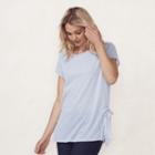 Women's Lc Lauren Conrad Inset Lace Tee, Size: Medium, Brt Purple