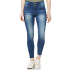 Juniors' Wallflower High-waisted Sassy Stacked Ankle Jeans, Teens, Size: 3, Drk Purple