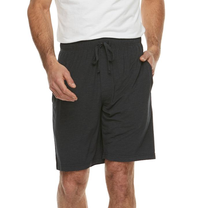 Men's Fruit Of The Loom Signature Breathable Mesh Lounge Shorts, Size: Large, Dark Grey