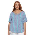 Plus Size Apt. 9&reg; Strappy Dolman V-neck Top, Women's, Size: 1xl, Blue