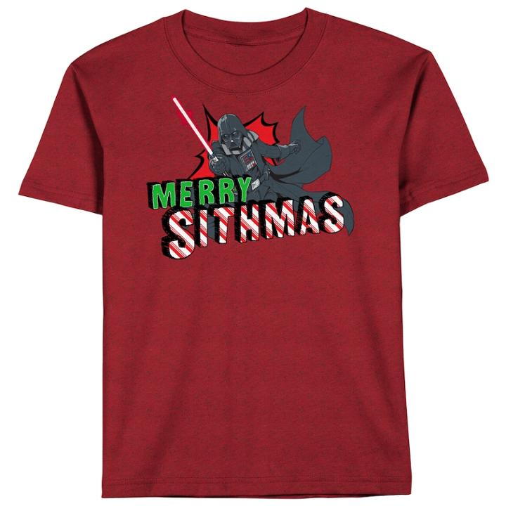 Boys 8-20 Star Wars Darth Vader Holiday Tee, Size: Small, Med Red