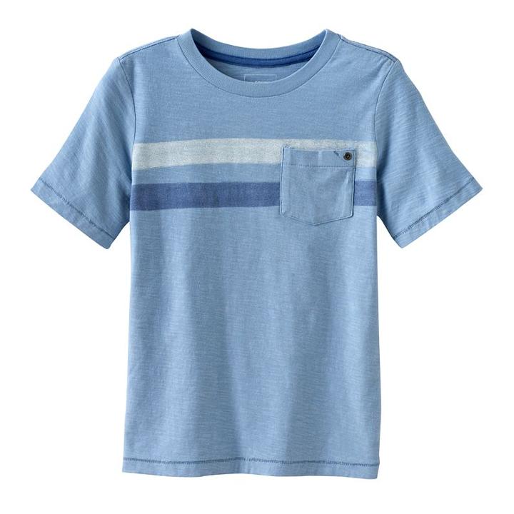 Boys 4-7x Sonoma Goods For Life&trade; Striped Pocket Tee, Boy's, Size: 6, Blue (navy)