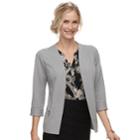 Women's Dana Buchman Textured Zipper-pocket Jacket, Size: Medium, Med Grey