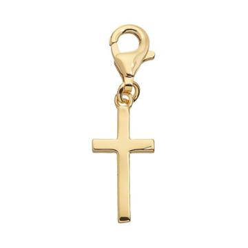 Tfs Jewelry 14k Gold Over Silver Cross Charm, Women's, Yellow