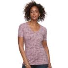 Women's Apt. 9&reg; Essential V-neck Tee, Size: Medium, Lt Purple