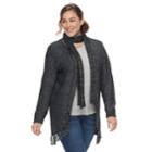 Plus Size Sonoma Goods For Life&trade; Scarf Cardigan Sweater, Women's, Size: 2xl, Black