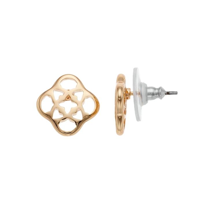 Dana Buchman Openwork Scalloped Stud Earrings, Women's, Gold