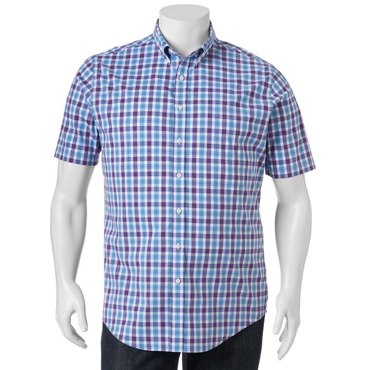 Big & Tall Croft & Barrow&reg; True Comfort Classic-fit Stretch Button-down Shirt, Men's, Size: 4xb, Purple