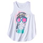 Girls Plus Size So&reg; Curved Hem Swing Tank Top, Size: 20 1/2, White