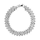 Crystal Allure Cluster Bracelet, Teens, Size: 7.5, White