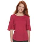 Women's Elle&trade; Swiss Dot Top, Size: Xl, Pink