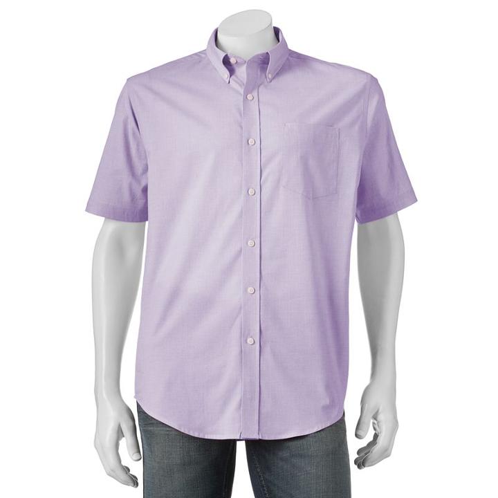 Big & Tall Croft & Barrow&reg; True Comfort Classic-fit Stretch Button-down Shirt, Men's, Size: Xxl Tall, Purple