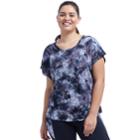 Plus Size Balance Collection Amber Tie-dye Tee, Women's, Size: 1xl, Black