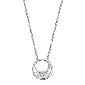 Survivor Collection Circle Of Hope Topaz Pendant, Women's, Size: 16, Pink