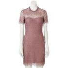 Juniors' Almost Famous Lace Mock Neck Dress, Teens, Size: Xl, Orange Oth