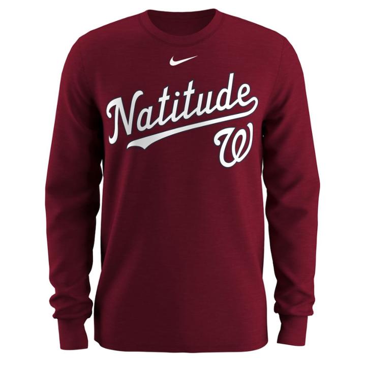 Men's Nike Washington Nationals Local Hunt Long-sleeve Tee, Size: Xl, Red