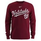 Men's Nike Washington Nationals Local Hunt Long-sleeve Tee, Size: Xl, Red