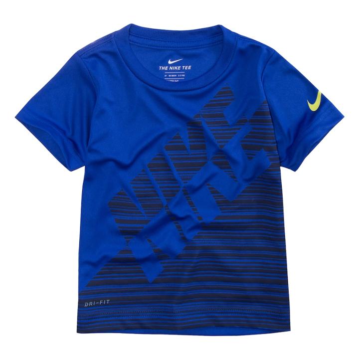Toddler Boy Nike Dri-fit Linear Colorblock Tee, Size: 3t, Brt Blue