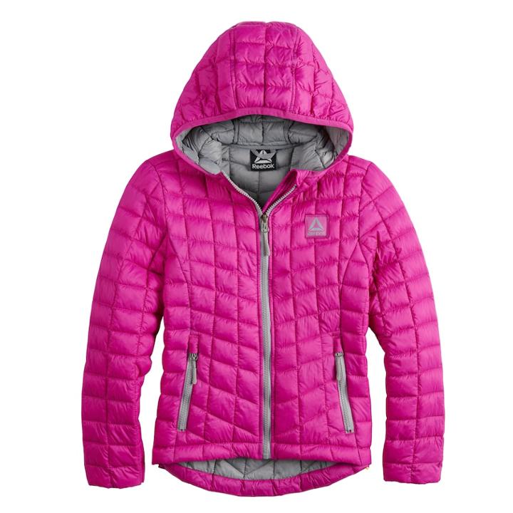 Girls 7-16 Reebok Packable Glacier Shield Midweight Jacket, Size: 14-16, Purple