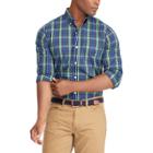Men's Chaps Classic-fit Patterned Easy-care Stretch Button-down Shirt, Size: Xxl, Blue (navy)