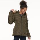 Madden Nyc Juniors' Short Puffer Jacket, Teens, Size: Small, Lt Green