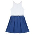 Girls 7-16 Iz Amy Byer Crochet Lace Gauze Skirt Dress, Girl's, Size: 16, Light Blue