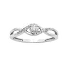 1/6 Carat T.w. Diamond Sterling Silver Infinity Ring, Women's, Size: 7, White