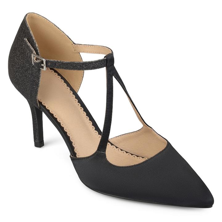 Journee Collection Elodie Women's High Heel Mary Jane Shoes, Size: Medium (11), Black