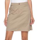 Women's Croft & Barrow&reg; Essential Twill Skort, Size: 8, Lt Beige