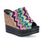Muk Luks Peyton Women's Wedge Sandals, Girl's, Size: 6, Multicolor