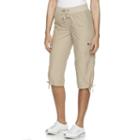 Women's Tek Gear&reg; Dry Tek Twill Utility Capris, Size: Medium, Med Beige