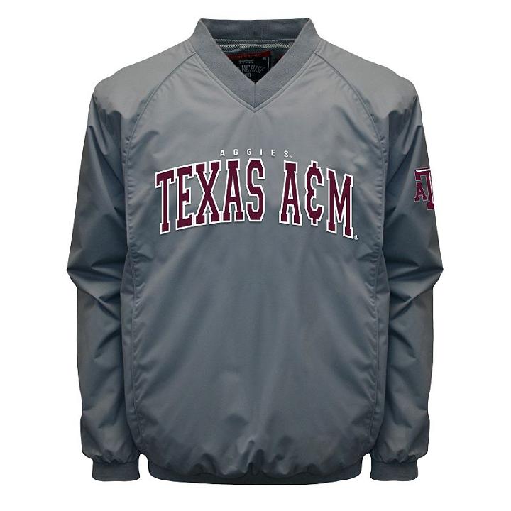 Men's Franchise Club Texas A & M Aggies Basketball Coach Windshell Jacket, Size: Xl, Grey