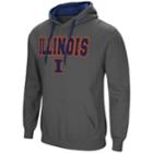 Men's Illinois Fighting Illini Pullover Fleece Hoodie, Size: Large, Dark Grey