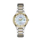 Seiko Women's Diamond Two Tone Stainless Steel Solar Watch - Sut318, Multicolor
