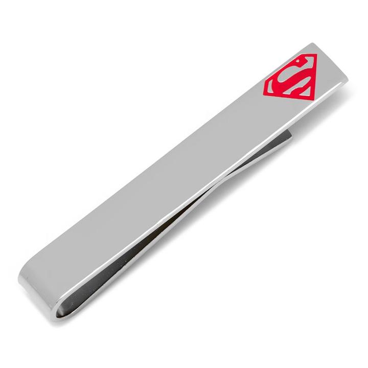 Dc Comics Superman Shield Silver Tie Bar, Men's