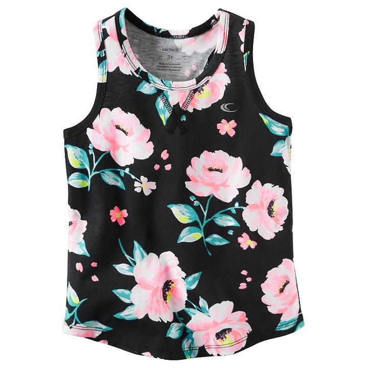 Girls 4-8 Carter's Printed Pattern Tank Top, Size: 7, Black