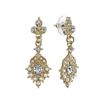 Downton Abbey Drop Earrings, Teens, White