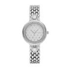 Burgi Women's Diamond & Crystal Quilted Watch, Grey