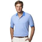 Men's Chaps Classic-fit Striped Performance Golf Polo, Size: Xxl, Blue