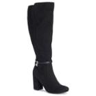 Croft & Barrow&reg; Women's Ortholite Block Heel Riding Boots, Size: 9.5 Wc, Black