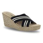 Tuscany By Easy Street Malone Women's Wedge Sandals, Size: 6 Wide, Black