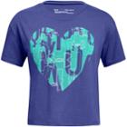 Girls 7-16 Under Armour Heart Graphic Tee, Size: Large, Purple
