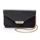 Lenore By La Regale Faux-fur Flap Crossbody Bag, Women's, Black