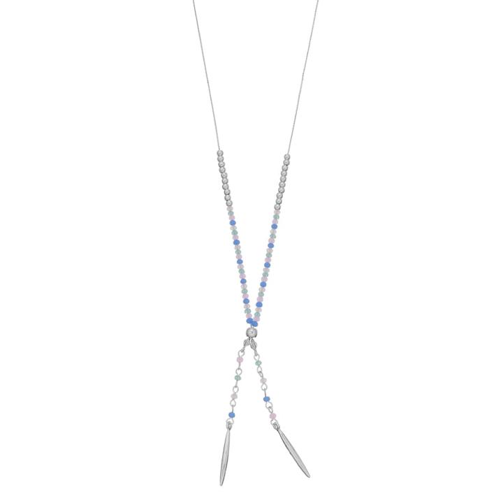 Lc Lauren Conrad Beaded Long Y Necklace, Women's, Blue