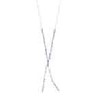 Lc Lauren Conrad Beaded Long Y Necklace, Women's, Blue