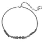 Simply Vera Vera Wang Chain Wrapped Beaded Choker Necklace, Women's, Silver