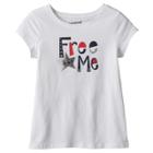 Girls 4-10 Jumping Beans&reg; Short Sleeve Free To Be Me Foil Graphic Tee, Size: 8, White