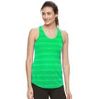 Women's Tek Gear&reg; Stripe Racerback Tank, Size: Small, Med Green