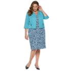 Plus Size Maya Brooke Animal Sheath Dress & Solid Jacket Set, Women's, Size: 20w T/l, Turquoise/blue (turq/aqua)